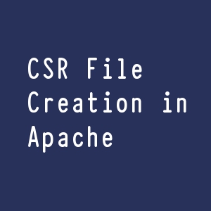 csr file creation in apache