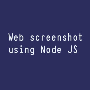 nodejs web screenshot